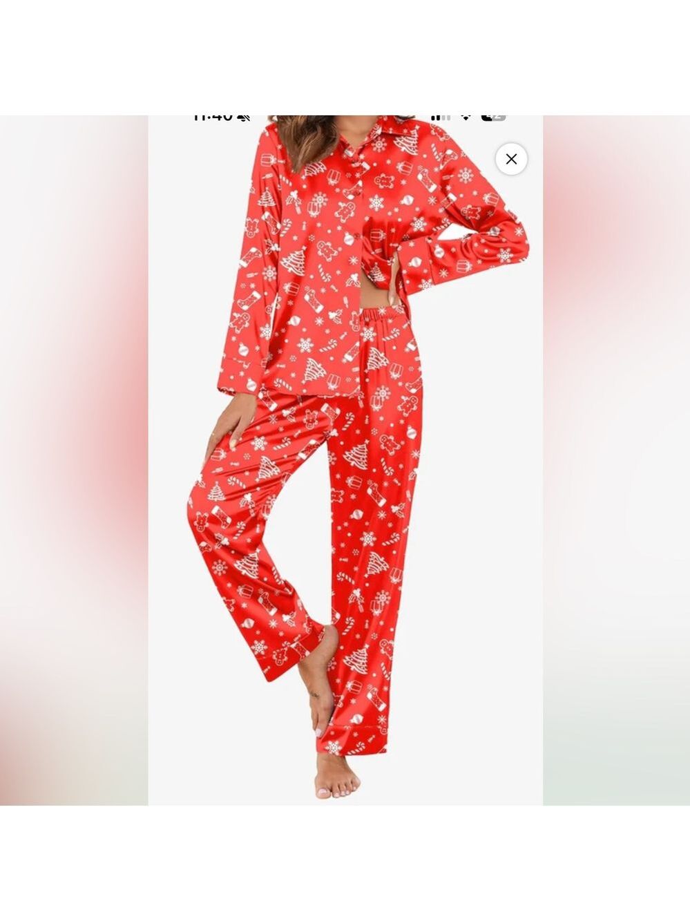 🎄Festive Red Christmas Pajama Set | small | NEW!🎄